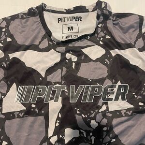 Pit Viper Black and Gray Camo Short Sleeve Tee
